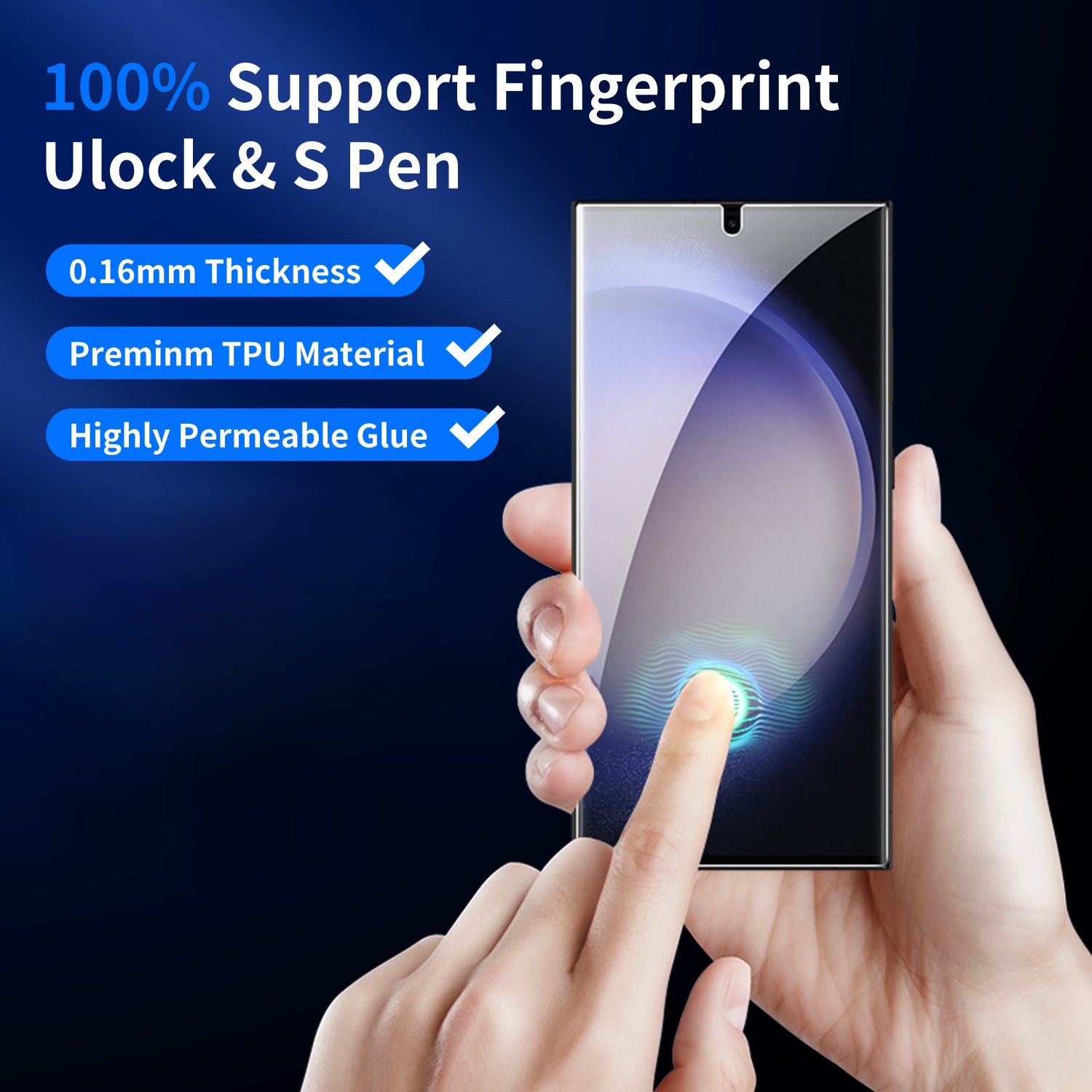 2Pcs Anti-Peeping Screen Protector for Samsung Galaxy S24 Ultra 9H Hardness Film with 2Pcs Camera Lens Protector