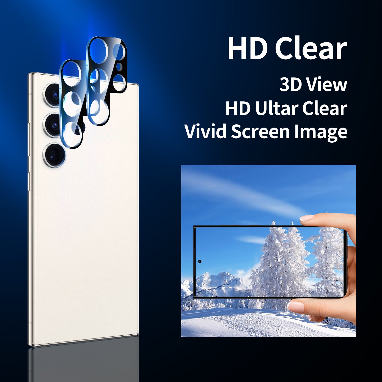 2Pcs Anti-Peeping Screen Protector for Samsung Galaxy S24 Ultra 9H Hardness Film with 2Pcs Camera Lens Protector