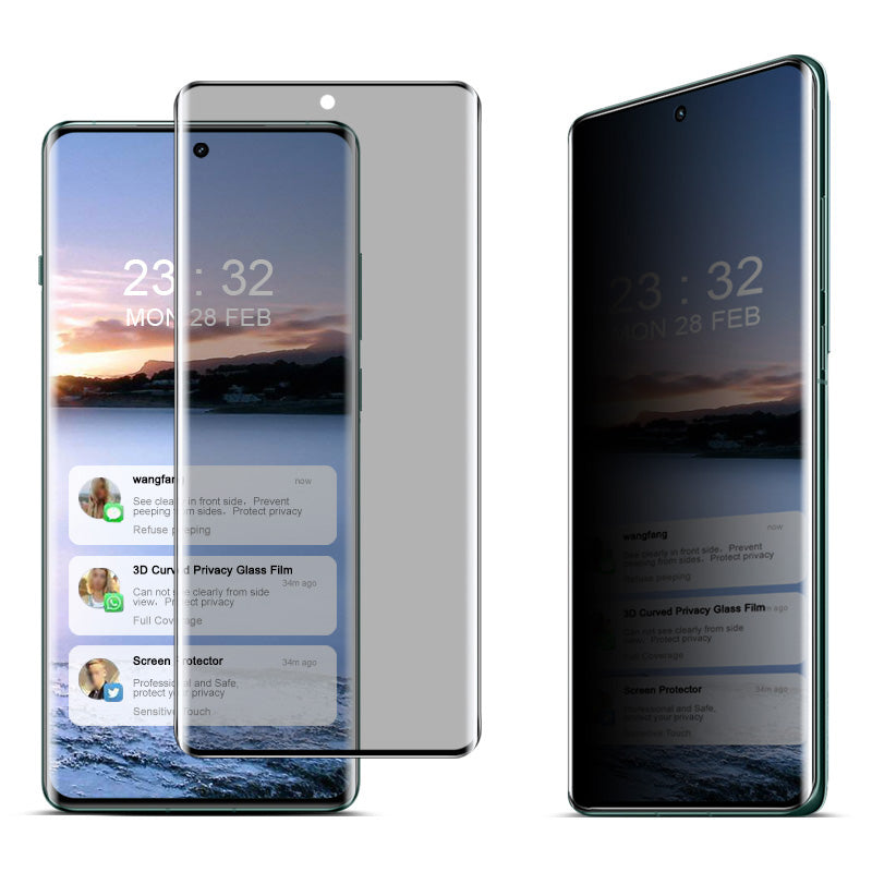 IMAK For Oppo Find X6 Pro Screen Protector 3D Curved Anti-Spy Tempered Glass Protective Film
