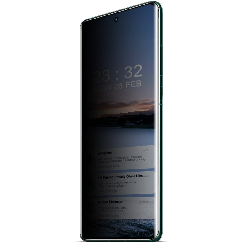 IMAK For Oppo Find X6 Pro Screen Protector 3D Curved Anti-Spy Tempered Glass Protective Film