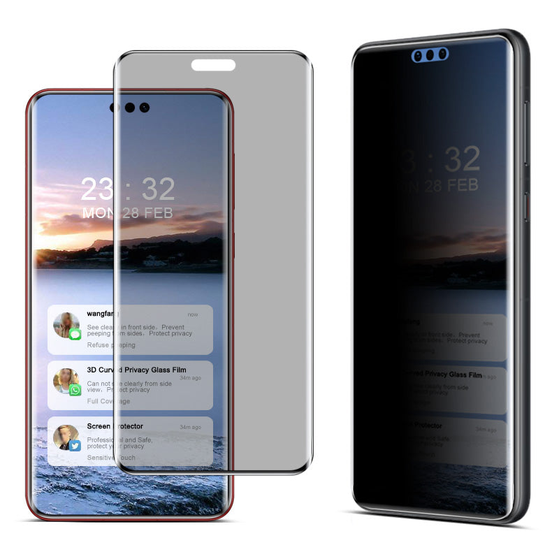 IMAK For Huawei Mate 60 RS Ultimate Privacy Screen Protector 3D Curved Tempered Glass Side Glue