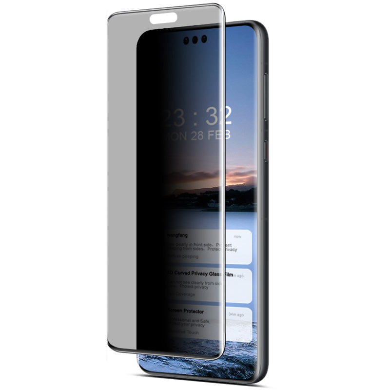 IMAK For Huawei Mate 60 RS Ultimate Privacy Screen Protector 3D Curved Tempered Glass Side Glue