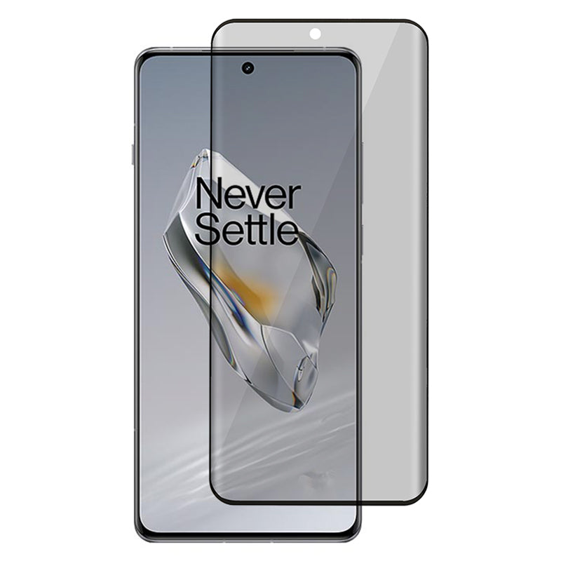 For OnePlus 12 5G Privacy Screen Protector 3D Curved High Aluminium-silicon Glass Film Silk Printing