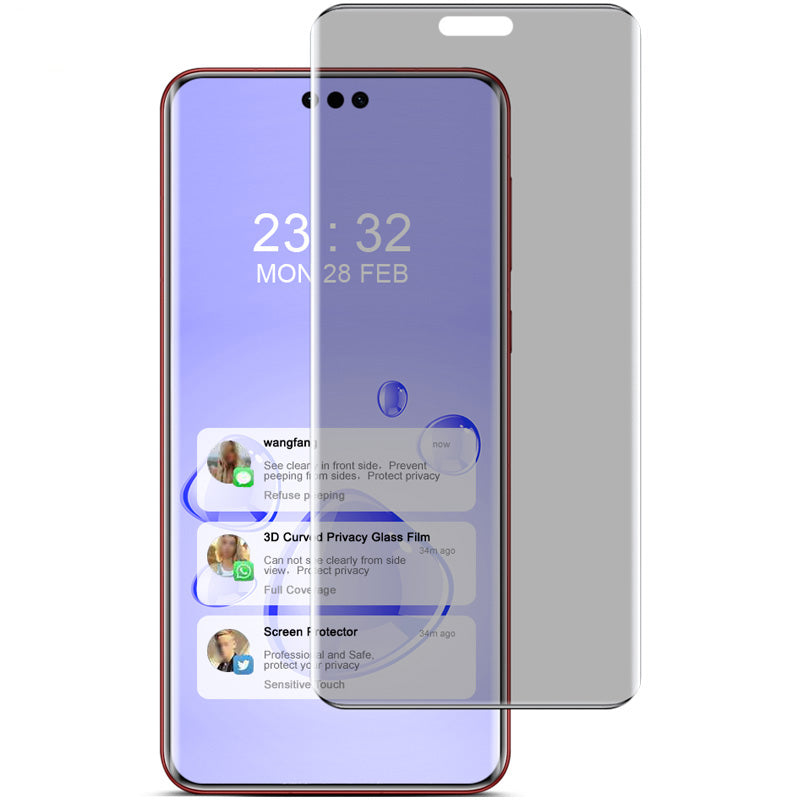 IMAK For Huawei Mate 60 RS Ultimate Screen Protector Privacy Tempered Glass 3D Curved Edge Film