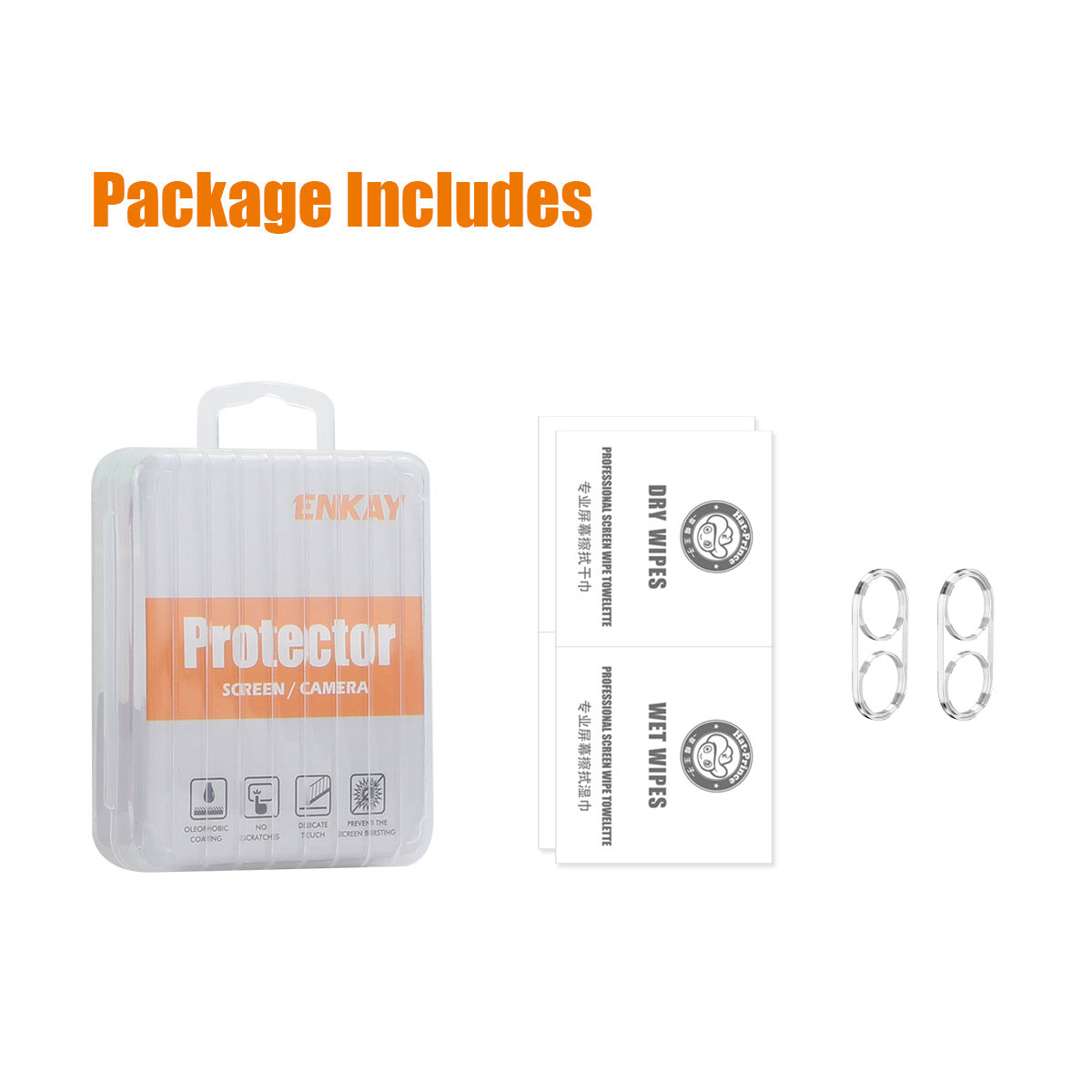 ENKAY HAT PRINCE 2Pcs For Xiaomi Redmi 13C 4G / Poco C65 4G Lens Film Integrated Camera Lens Protector
