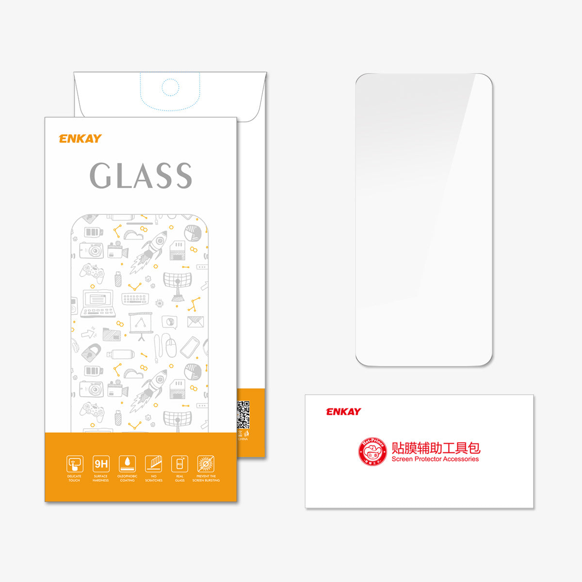 ENKAY HAT PRINCE For vivo iQOO Z7s 5G High Aluminum-silicon Glass Screen Protector Large Arc Edge