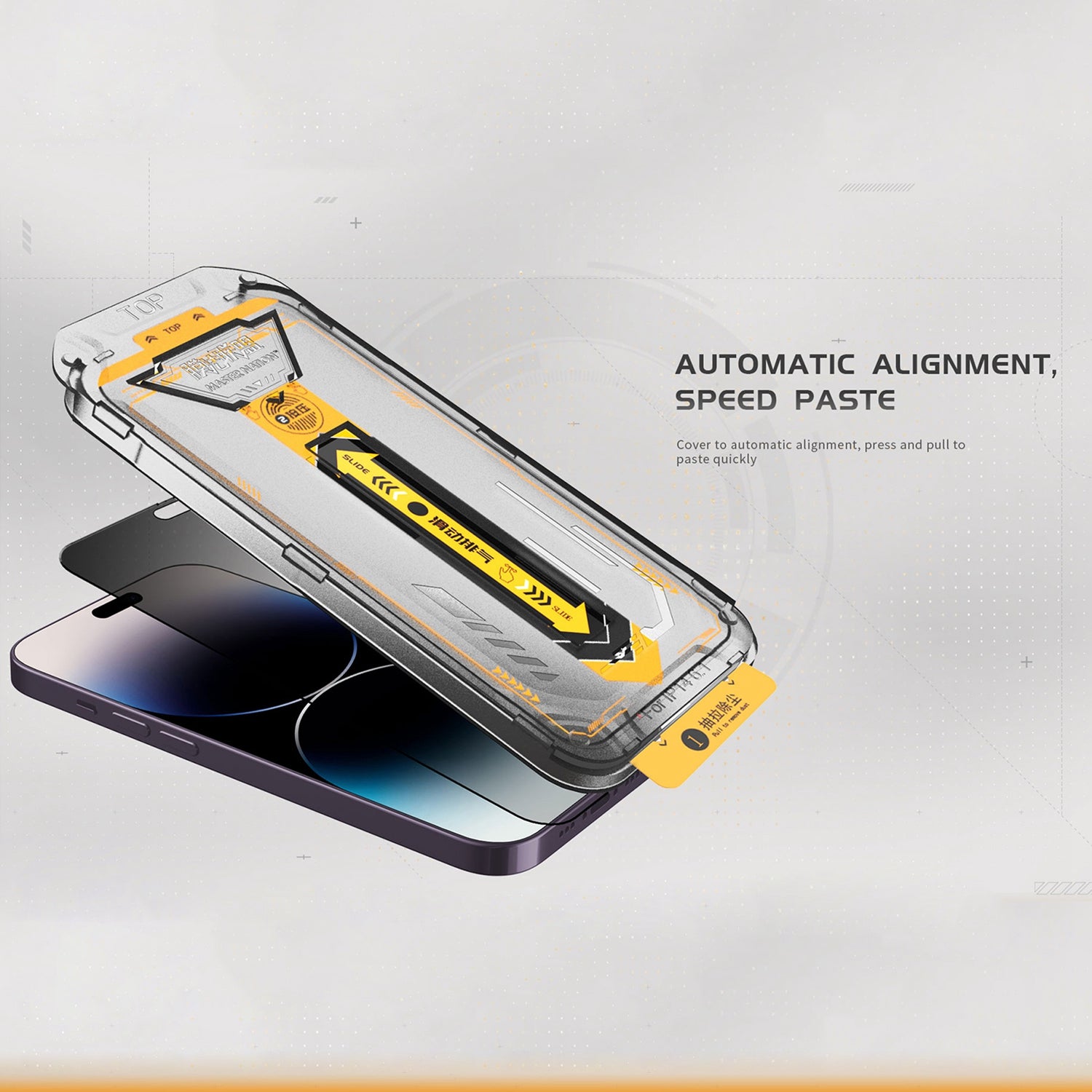 TGVI'S For iPhone 14 Pro Max Screen Protector High Aluminum-Silicon Glass Privacy Film+Back Protector