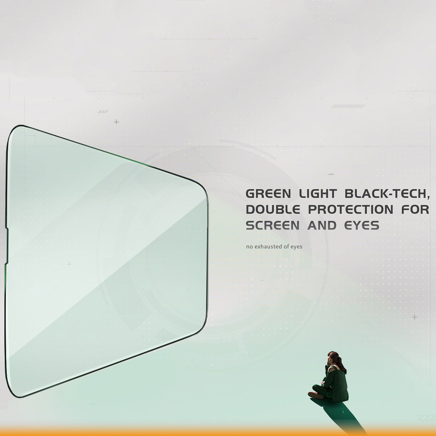 TGVI'S For iPhone 14 Pro Eye Protection Screen Protector High HD Clear Front Film+Back Protector