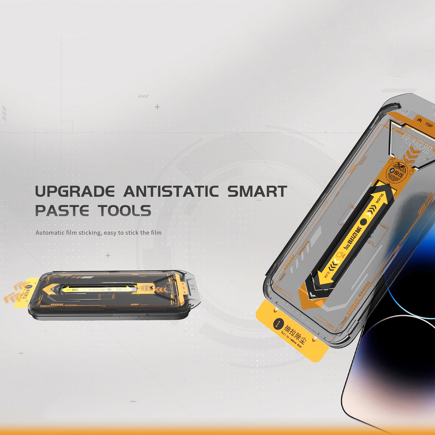 TGVI'S For iPhone 14 Pro Max HD Clear High Aluminum-Silicon Glass Front Screen Film with Back Protector