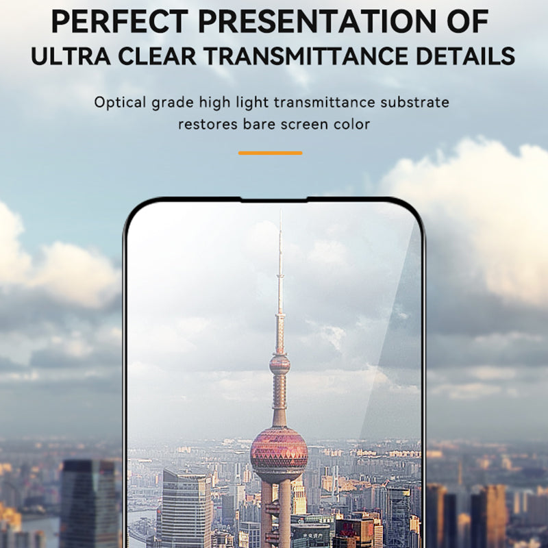 TGVI'S For iPhone 15 Pro Antibacterial Screen Protector Ultra Clear Front Film+Back Protector