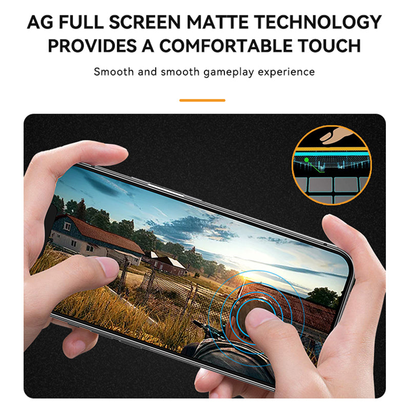 TGVI'S For iPhone 15 Pro Max Protective Front Film AG Matte 9H Screen Protector+Back Cover