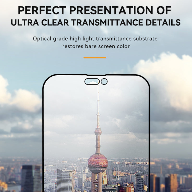 TGVI'S For iPhone 15 Pro Max Protective Front Film AG Matte 9H Screen Protector+Back Cover