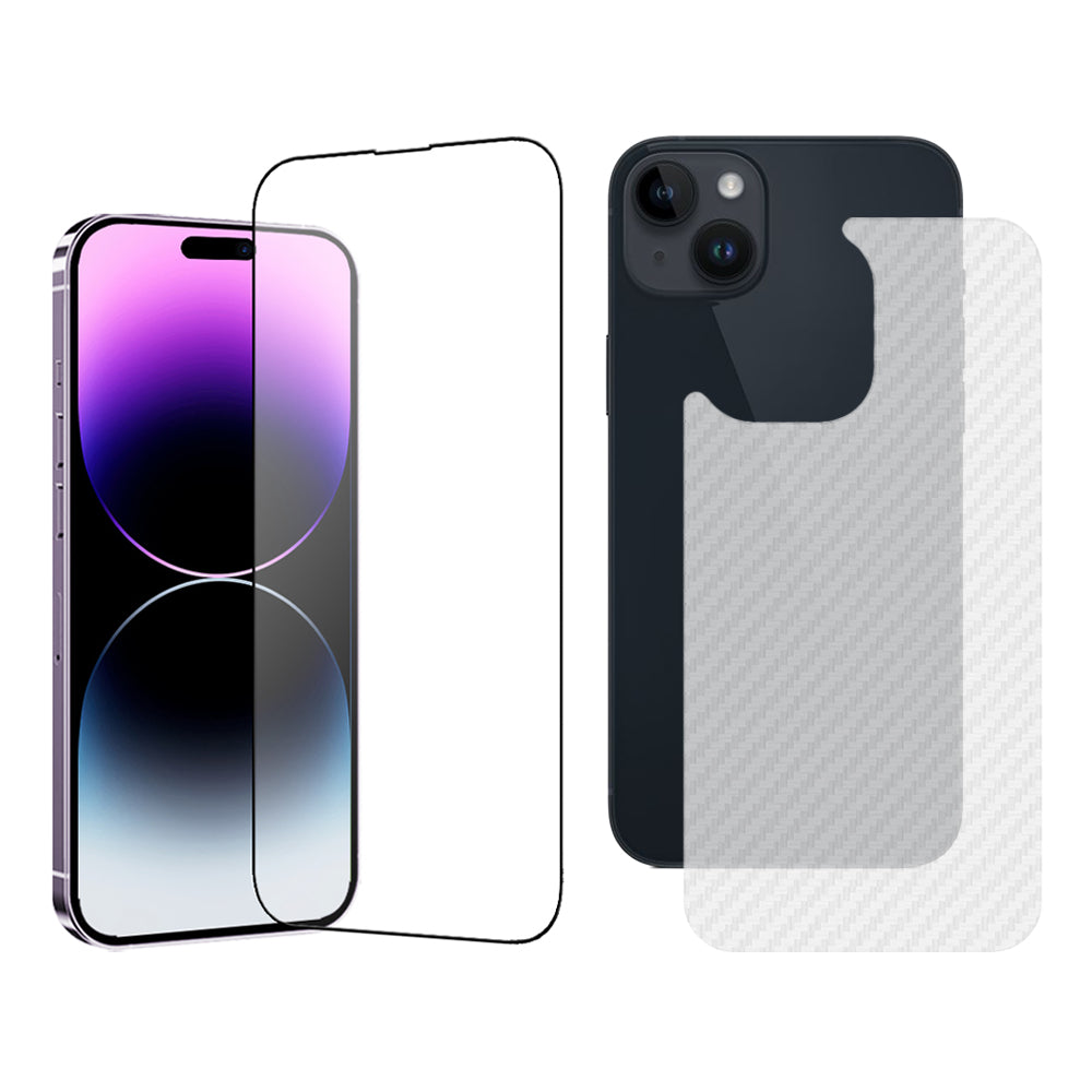 TGVI'S For iPhone 15 Screen Protector Full Coverage AR Ultra Clear Front Film+Back Protector