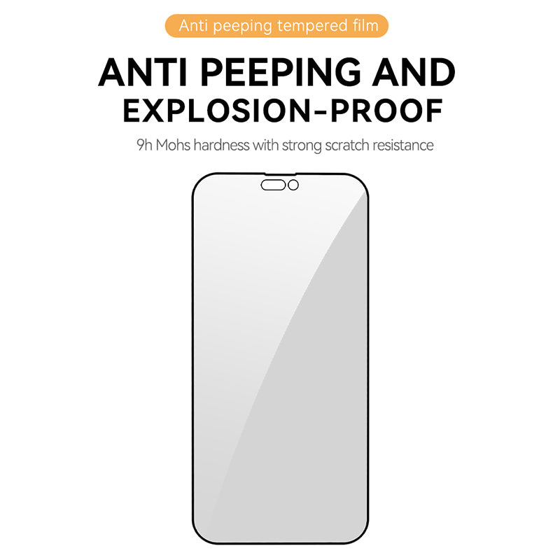 TGVI'S For iPhone 15 Pro Mobile Phone Back Film+Anti-Spy High Aluminum-silicon Glass Screen Protector