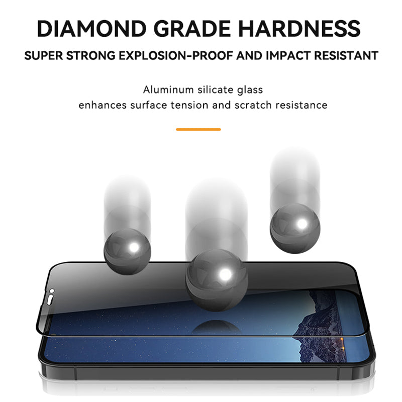 TGVI'S For iPhone 15 Pro Mobile Phone Back Film+Anti-Spy High Aluminum-silicon Glass Screen Protector