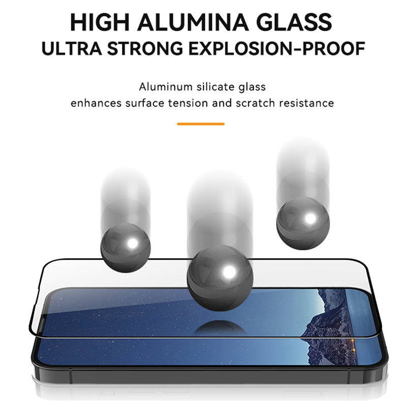 TGVI'S For iPhone 15 Pro Anti-scratch High Aluminum-silicon Glass Phone Screen Film with Back Protector