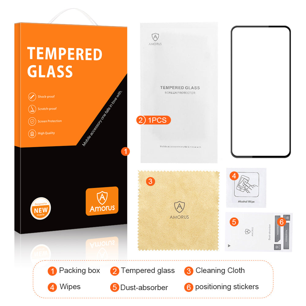 AMORUS For Xiaomi Redmi K70E 5G / Poco X6 Pro 5G Screen Protector 9H Silk Printing Film
