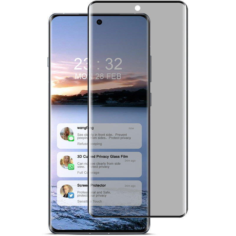 IMAK For Oppo Find X7 Ultra Screen Film Anti-peep Tempered Glass Screen Protector