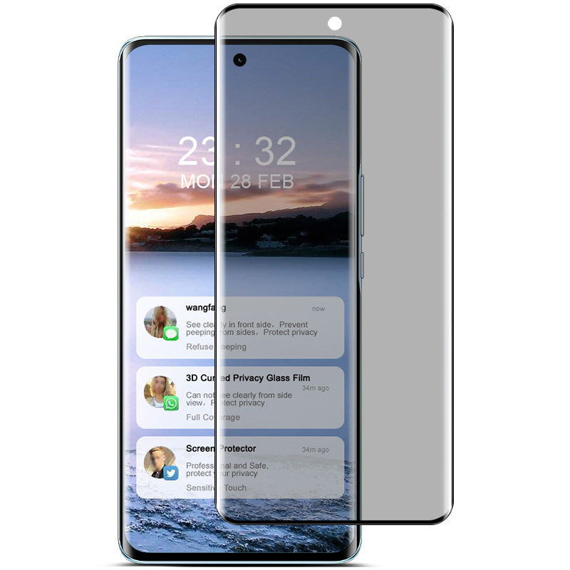 IMAK For vivo X50 5G Full Screen Protectors 3D Curved Anti-Spy Phone Film