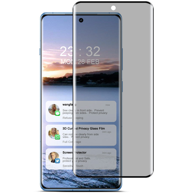 IMAK For OnePlus Ace 3 5G / 12R 5G Protective Film Anti-Spy Complete Covering Screen Protector