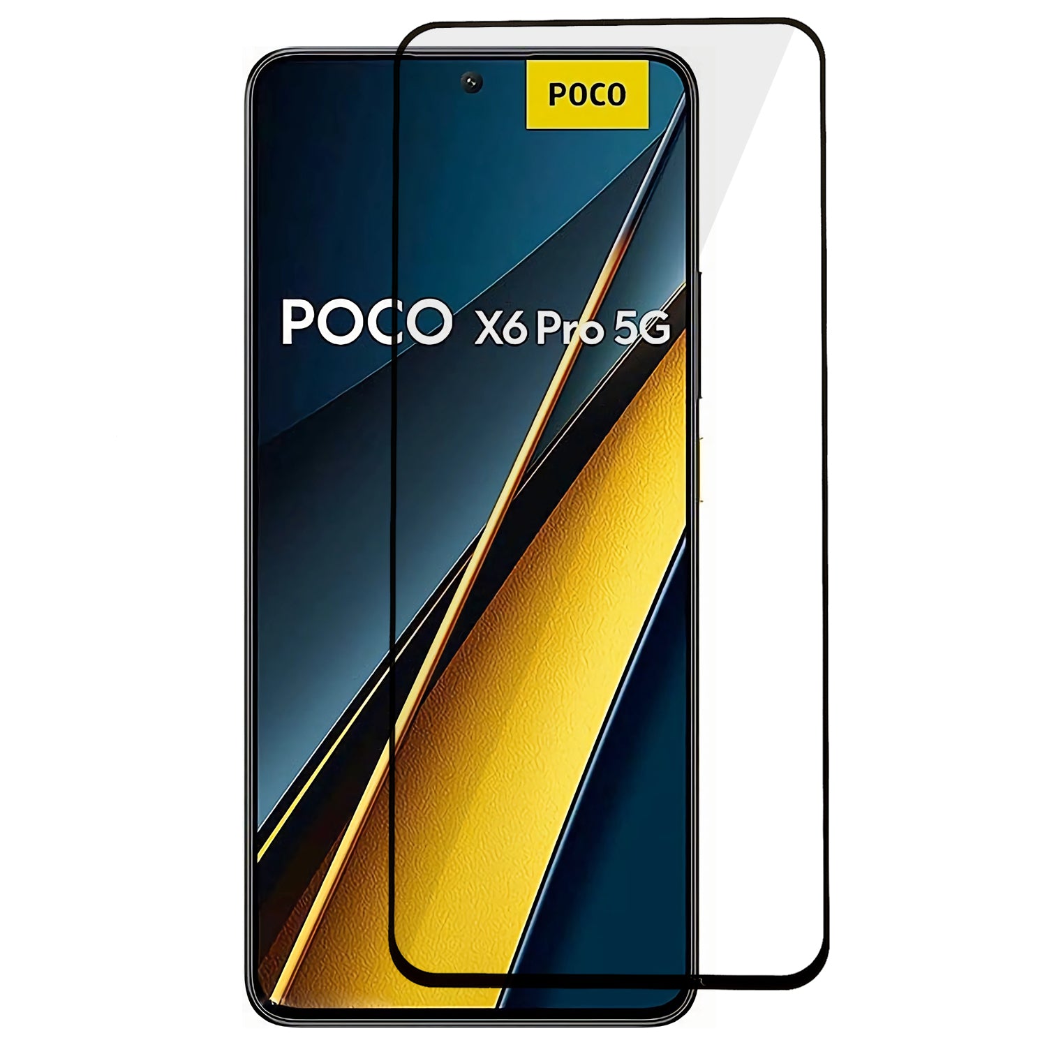 For Xiaomi Poco X6 Pro 5G / Redmi K70E 5G Protective Film Tempered Glass Silk Printing Screen Protector