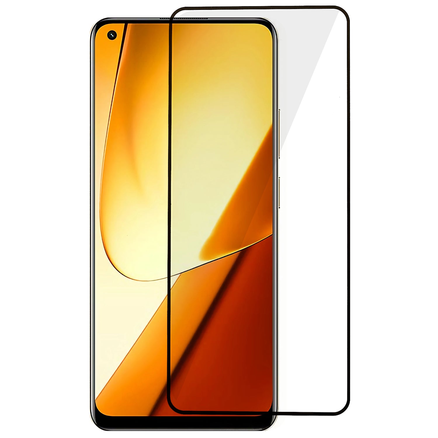 For Realme 11 4G (159.9x73.3x7.95mm) Protective Film Ultra Clear Silk Printing Screen Protector