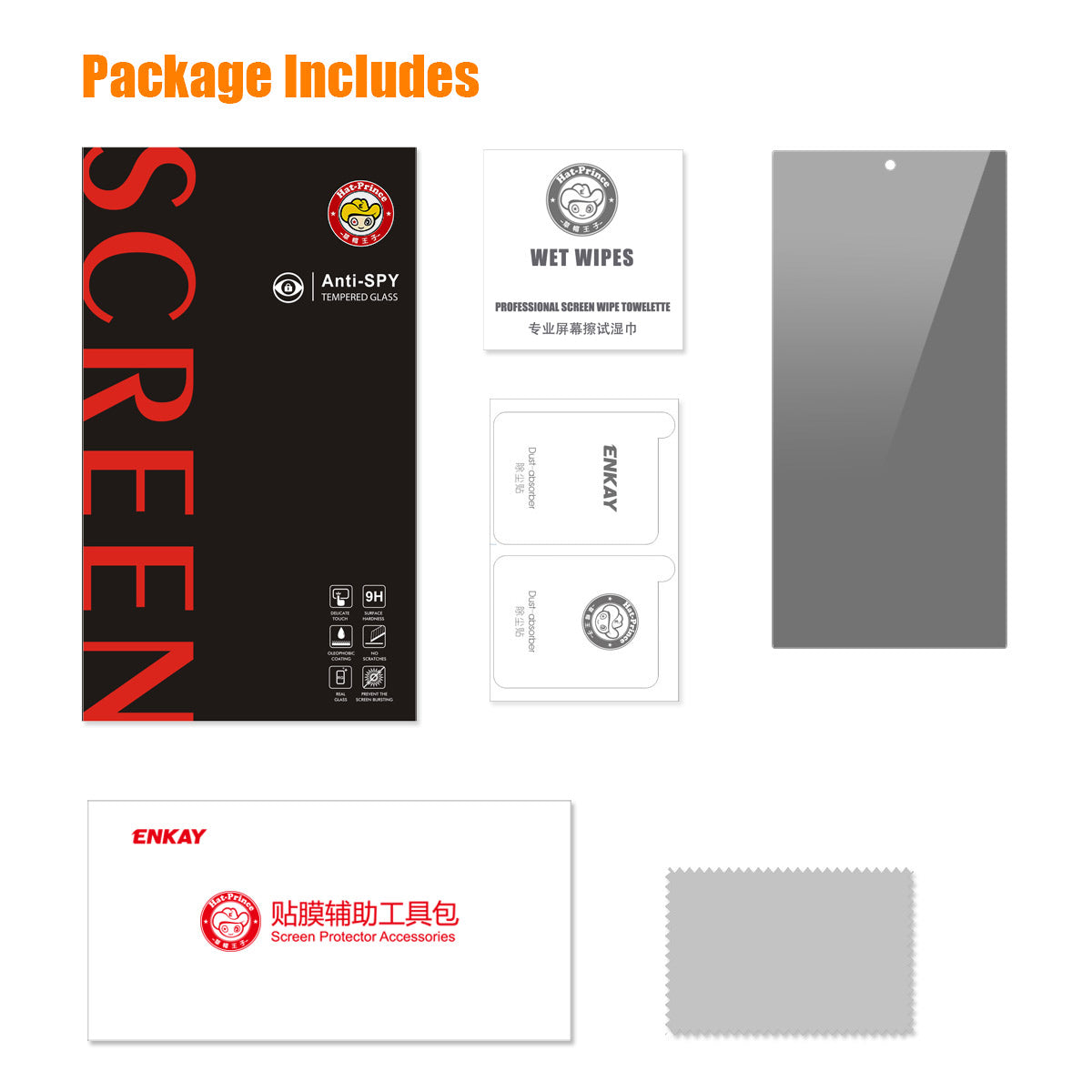 ENKAY HAT PRINCE For Samsung Galaxy S24 Ultra Anti-Peep Full Screen Protector HD Transparent