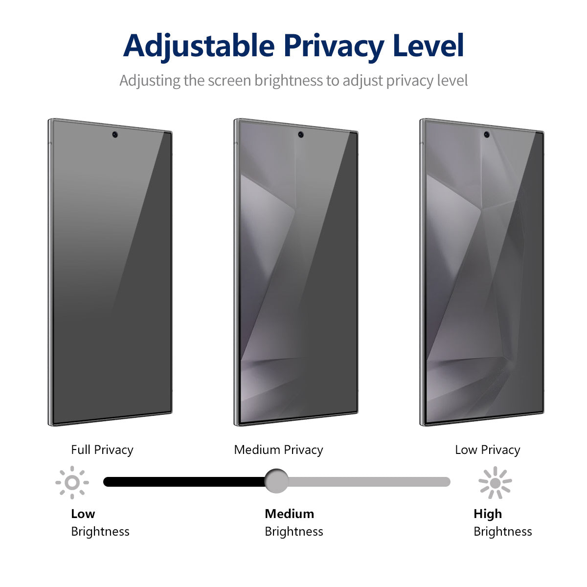 ENKAY HAT PRINCE For Samsung Galaxy S24 Ultra Screen Protector Anti-Spy Silk Printing Full Cover Film