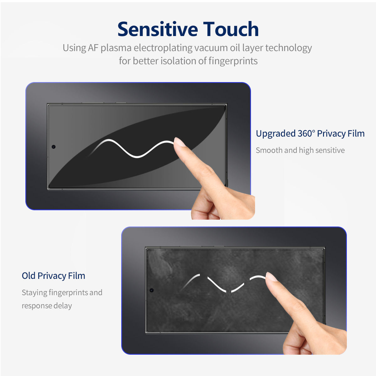 ENKAY HAT PRINCE 5Pcs For Samsung Galaxy S24 Ultra Anti-Spy Screen Protector Silk Printing Black Edge