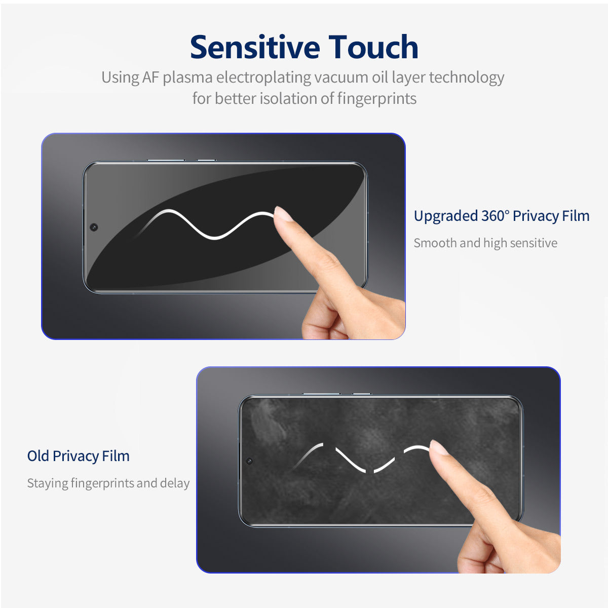 ENKAY HAT PRINCE 2Pcs For Samsung Galaxy S24+ Anti-Spy Privacy Screen Protector Silk Printing Film