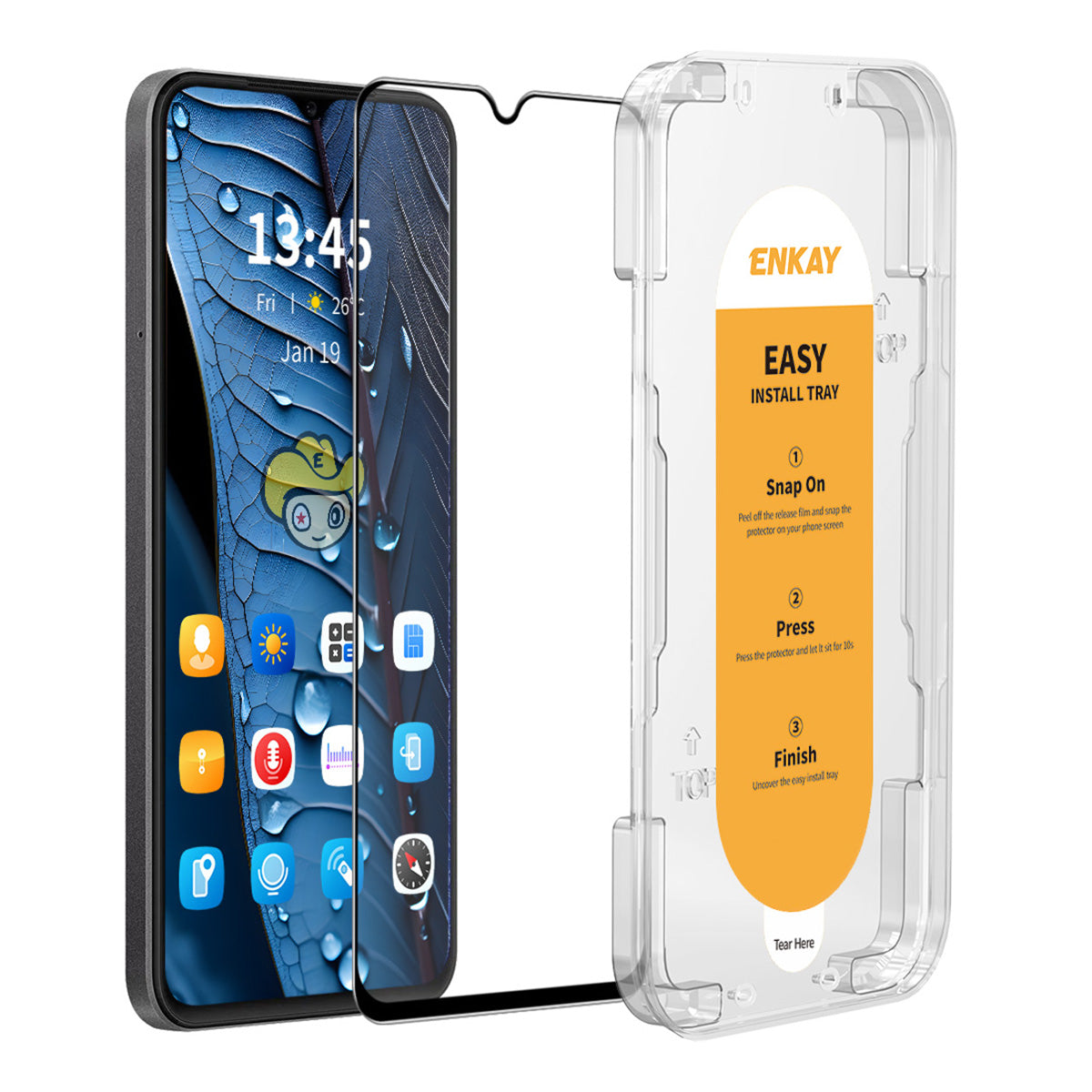 ENKAY HAT PRINCE For Oppo A18 4G Screen Protector 9H Full Glue Film with Easy Installation Tool