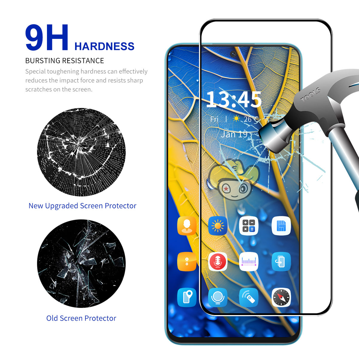 ENKAY HAT PRINCE For OnePlus Nord 3 5G / Ace 2V Full Screen Protector Silk Printing Anti-fingerprint Film