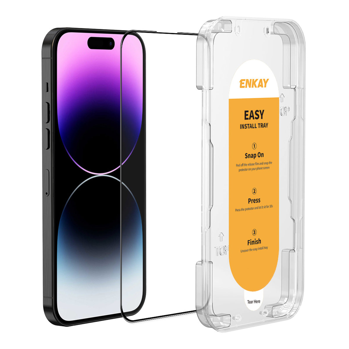 ENKAY HAT PRINCE For iPhone 14 Pro Max High Aluminium-silicon Glass Film Screen Protector Full Glue