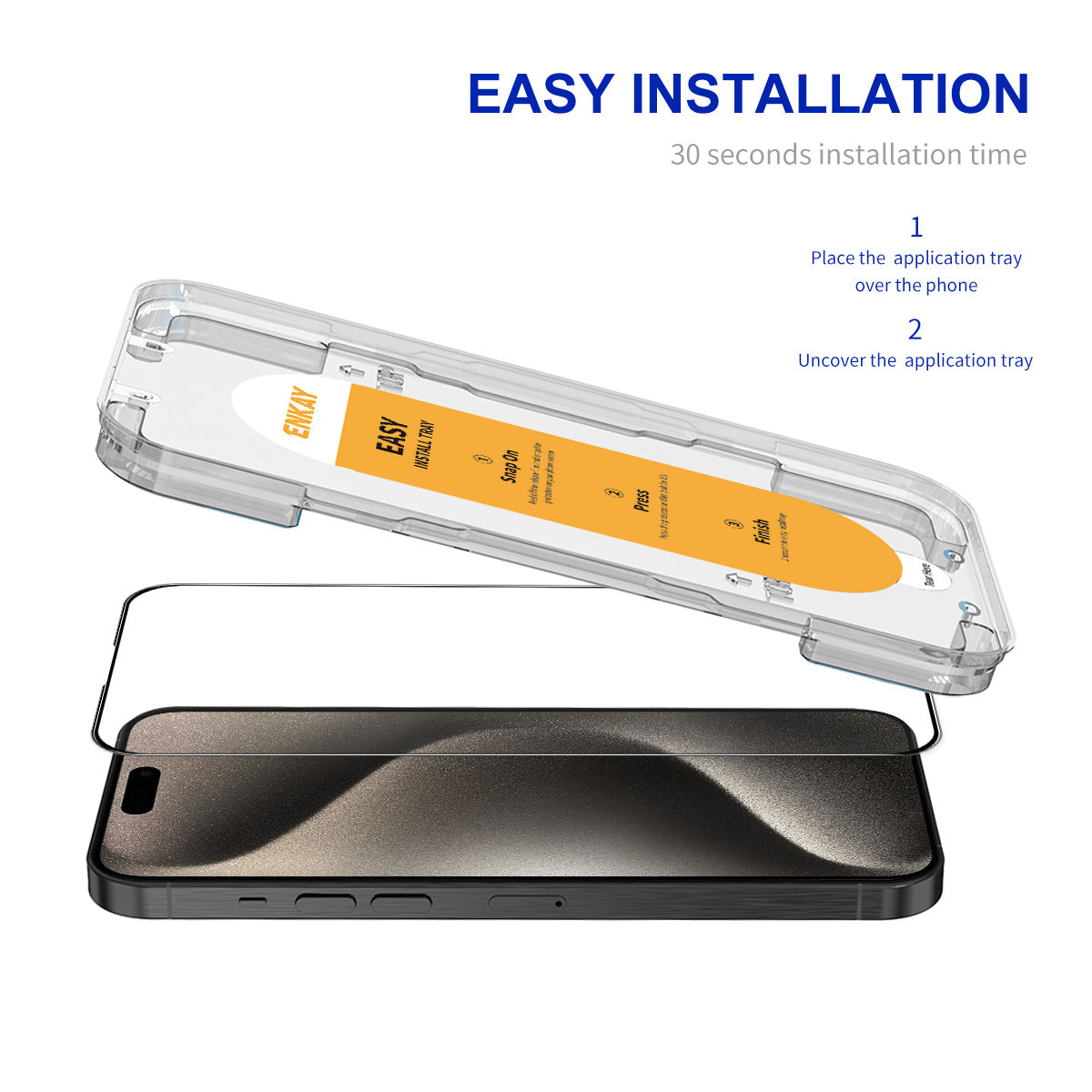 ENKAY HAT PRINCE For iPhone 15 Pro Max Protective Film HD Clear 9H Scratch-resistant Screen Protector