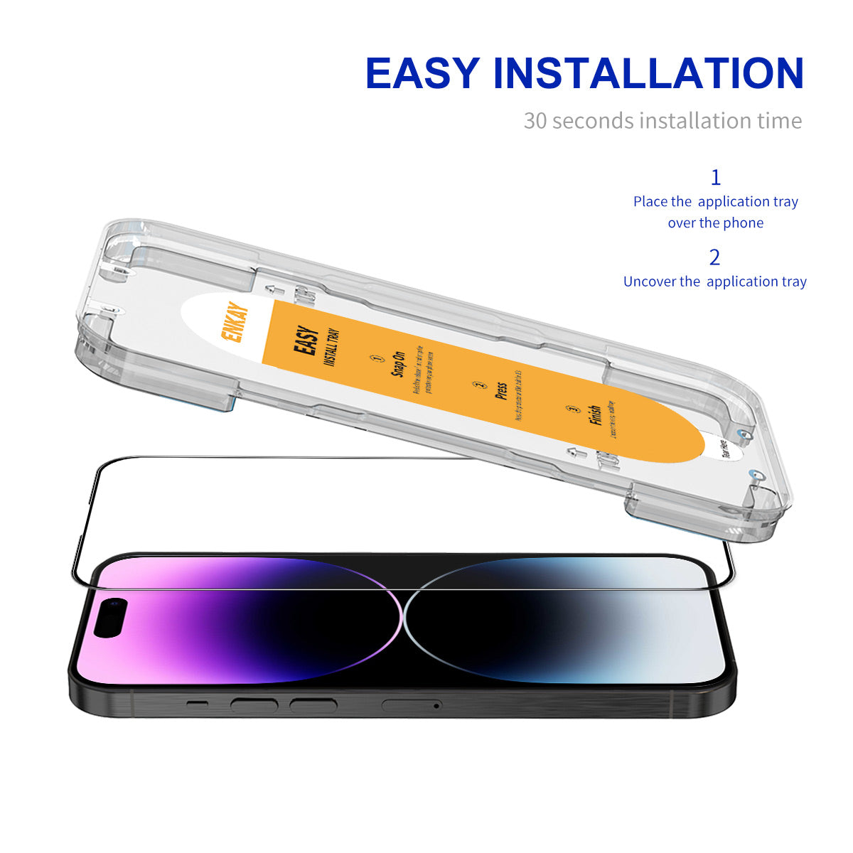 ENKAY HAT PRINCE Full Glue Screen Protector for iPhone 14 Pro Film Silk Printing
