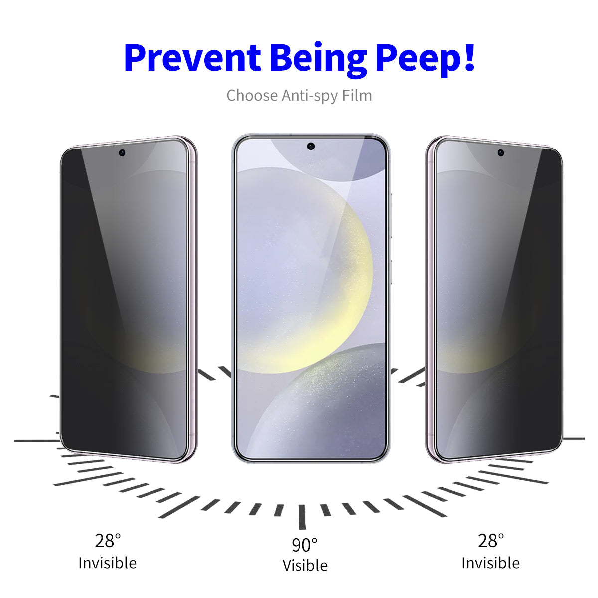 ENKAY HAT PRINCE 5Pcs For Samsung Galaxy S23 Anti-Peep Screen Protector Full Glue Complete Covering