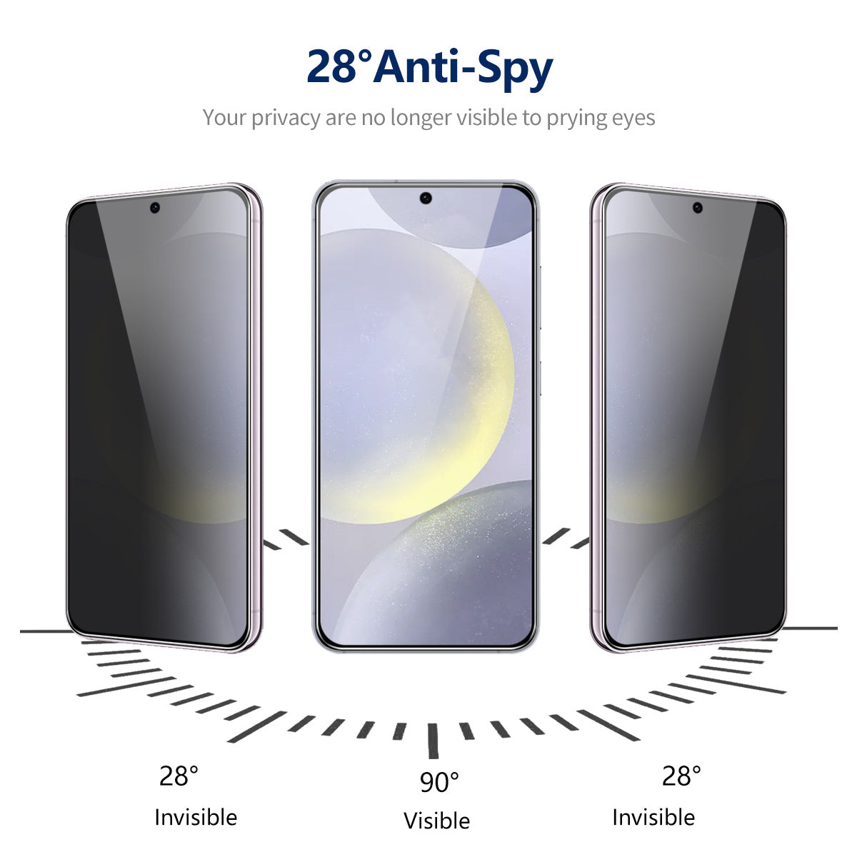 ENKAY HAT PRINCE 5Pcs For Samsung Galaxy S23+ Silk Printing Anti-Spy Full Cover Screen Protector