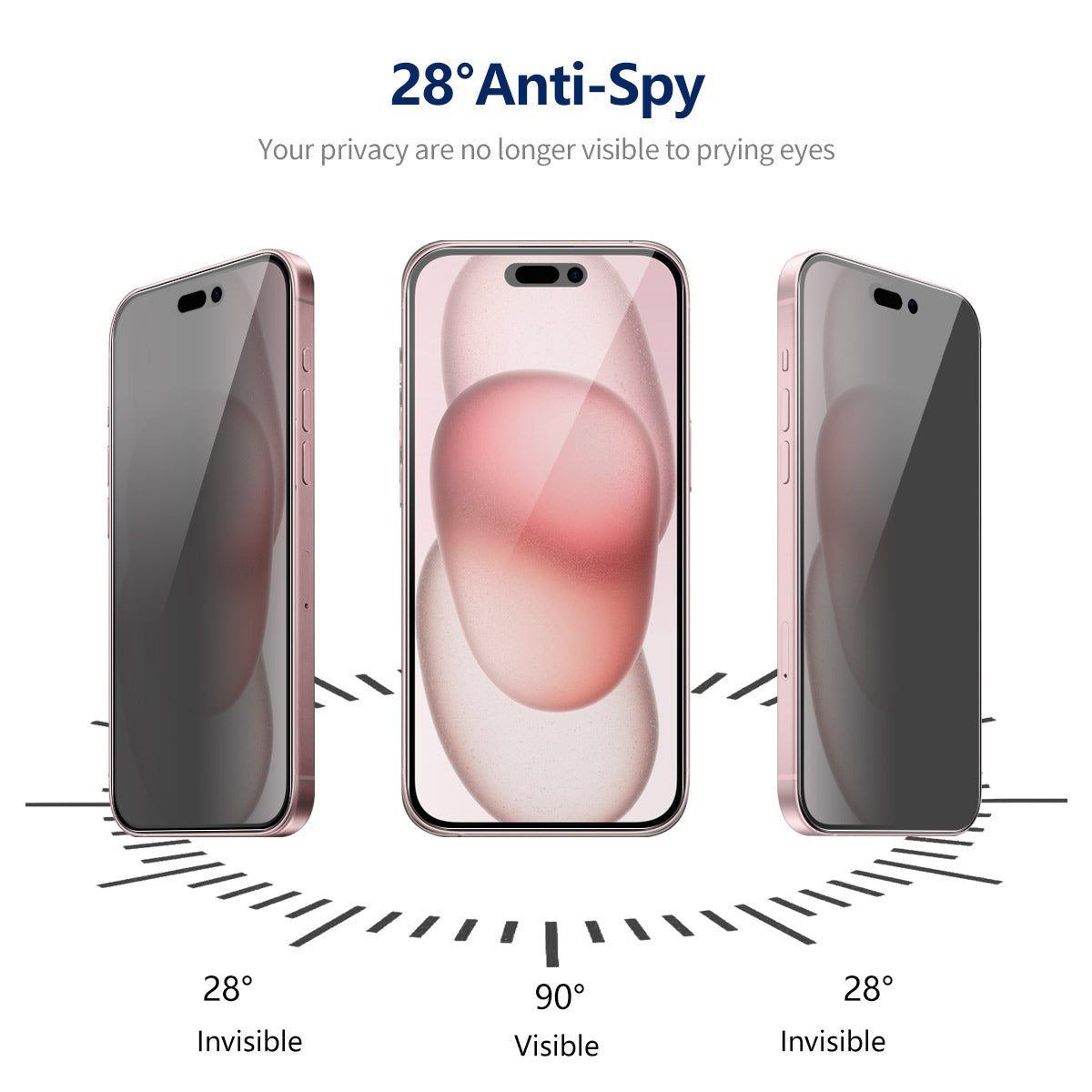 ENKAY HAT PRINCE 5Pcs For iPhone 15 Plus Film Anti-Spy Anti-fingerprint Screen Protector