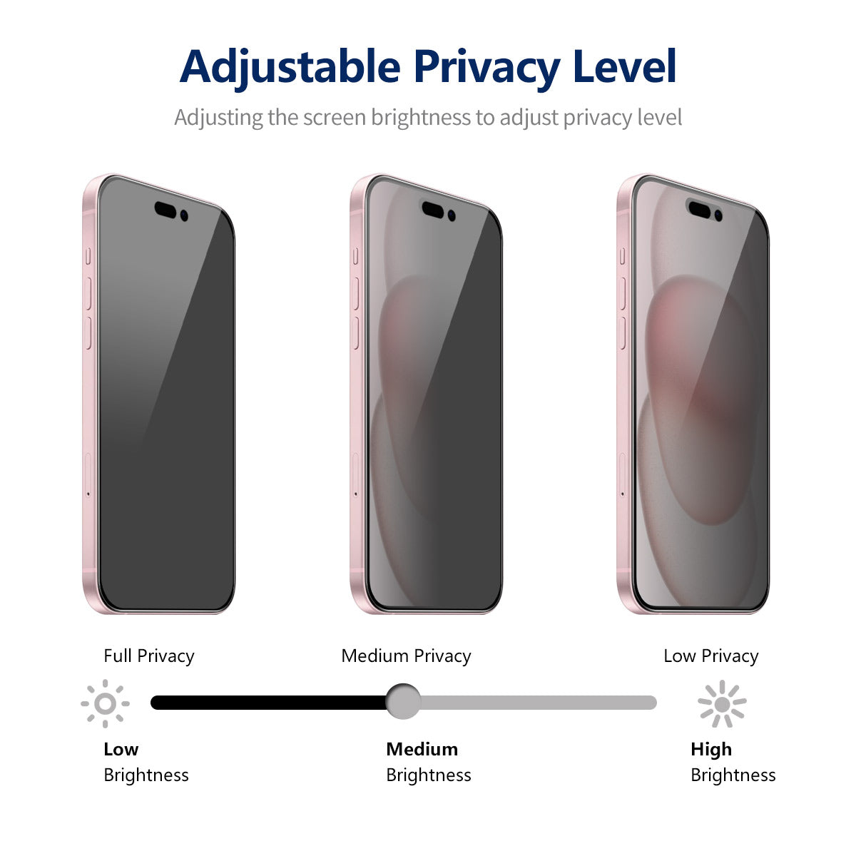 ENKAY HAT PRINCE 2Pcs For iPhone 15 Plus Screen Protector Privacy Protection Anti-explosion Film
