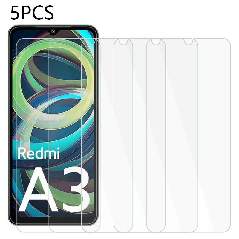 5PCS For Xiaomi Redmi A3 / Poco C61 4G Screen Protector Tempered Glass High Definition 0.3mm Film