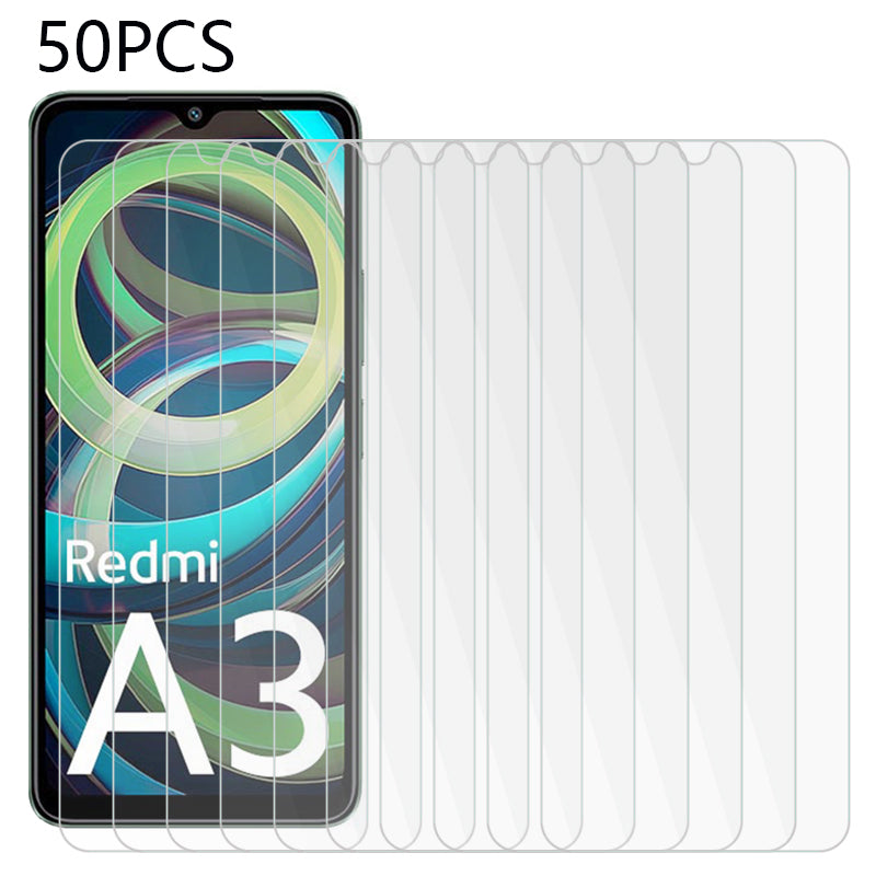 50PCS For Xiaomi Redmi A3 / Poco C61 4G Tempered Glass Screen Protector Ultra Clear Anti-explosion Film