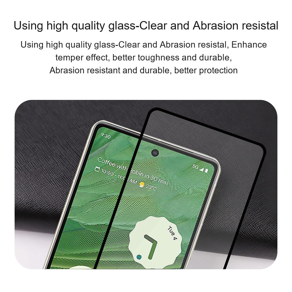 AMORUS For Google Pixel 8a Silk Printing Full Screen Protector Secondary Hardening Full Glue