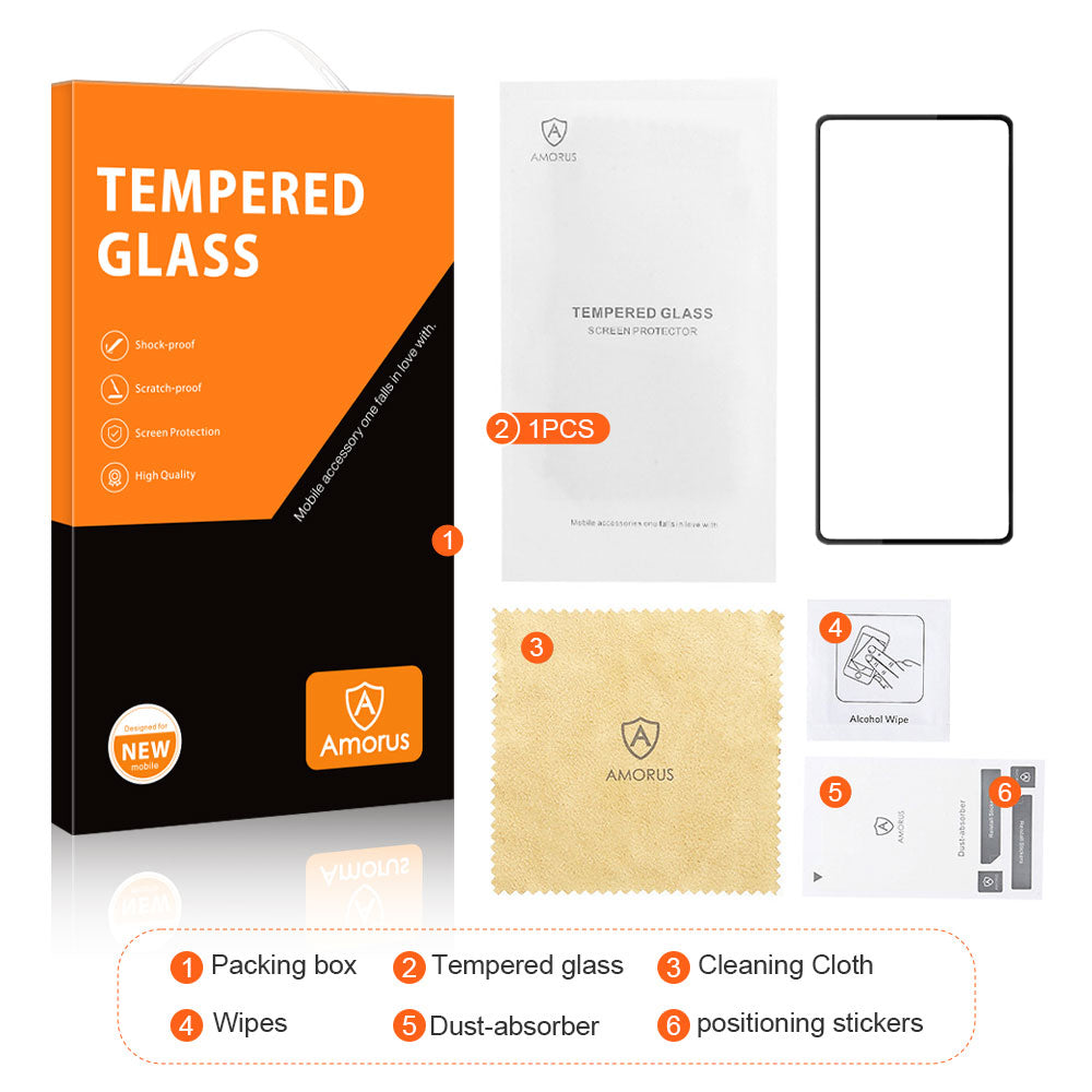 AMORUS For Google Pixel 8a Silk Printing Full Screen Protector Secondary Hardening Full Glue