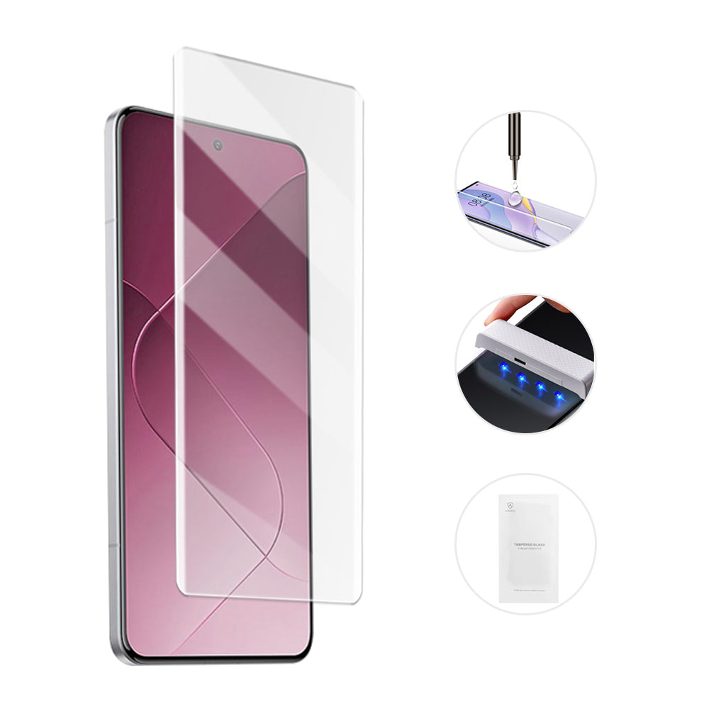 AMORUS For Xiaomi 14 Ultra UV Liquid Screen Protector Full Cover Tempered Glass Film