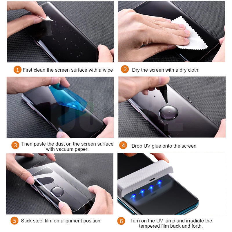 AMORUS For Xiaomi 14 Ultra UV Liquid Screen Protector Full Cover Tempered Glass Film