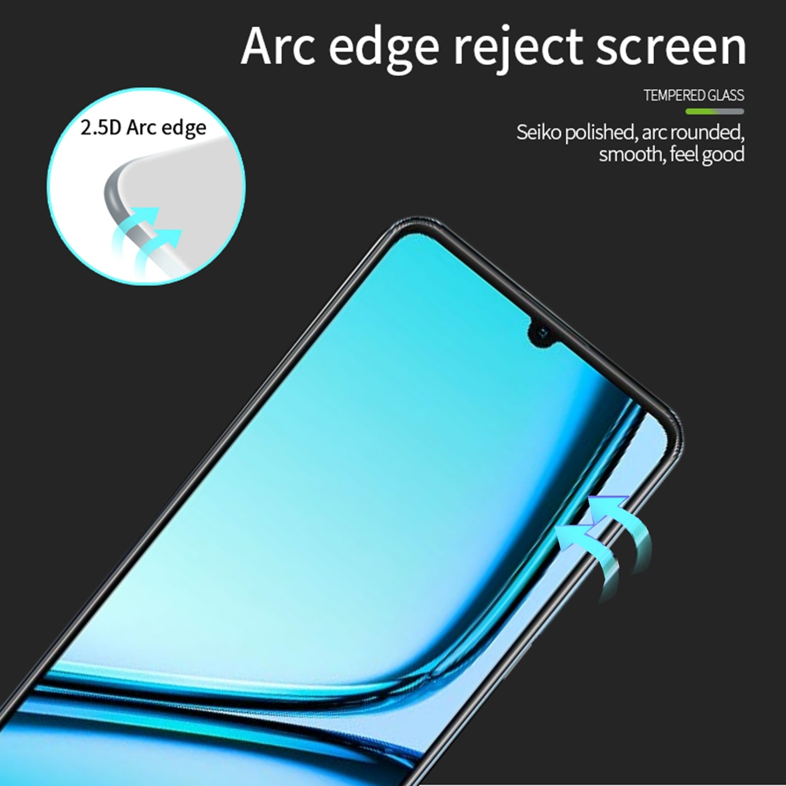 PINWUYO JK Tempered Glass Film Series-2 for Realme Note 50 4G Screen Protector High Aluminum-silicon Glass