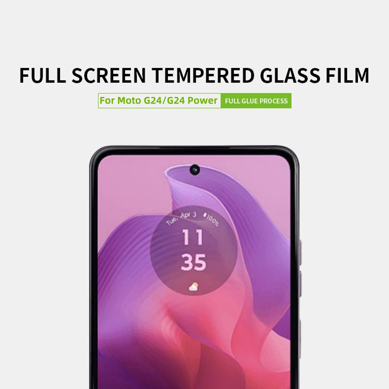 PINWUYO JK Tempered Glass Film Series-2 for Motorola Moto G24 4G / Moto G24 Power Screen Protector HD Clear