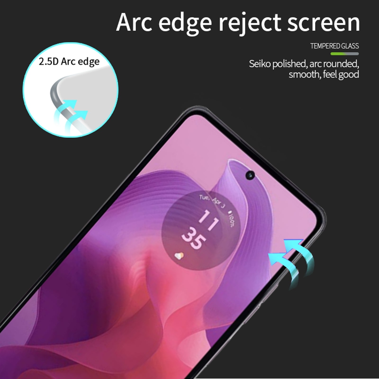 PINWUYO JK Tempered Glass Film Series-2 for Motorola Moto G24 4G / Moto G24 Power Screen Protector HD Clear