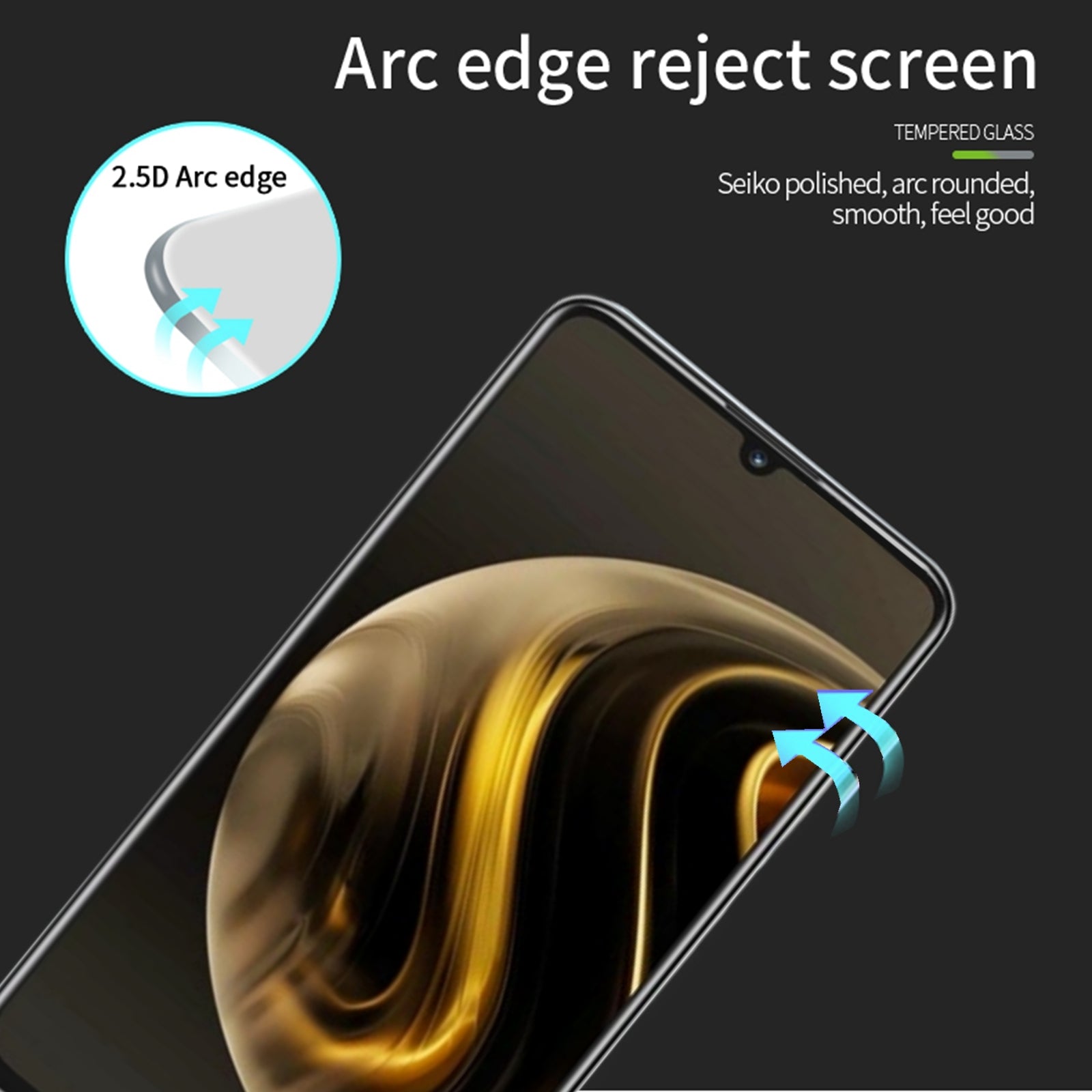 PINWUYO JK Tempered Glass Film Series-2 for Huawei Enjoy 70 4G / nova Y72 4G Screen Protector Anti-Scratch Film