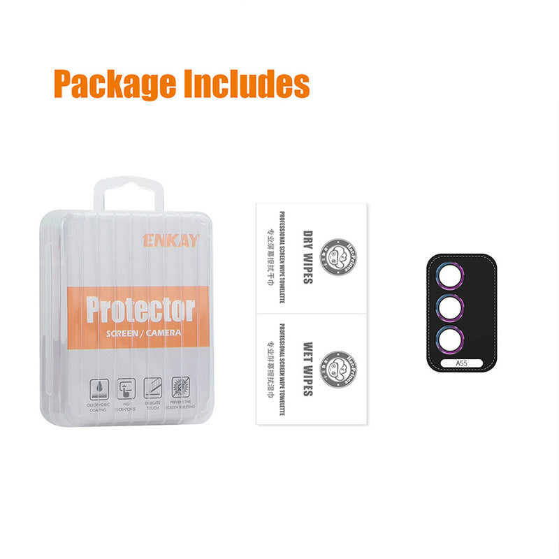 ENKAY HAT PRINCE For Samsung Galaxy A55 5G Camera Lens Protector Metal Individual Ring Cover Guard